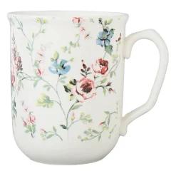 Tasse haute en faïence multicolore - p'tites fleurs