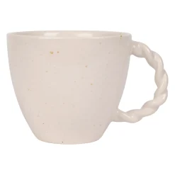 Tasse moucheté en grès blanc 33cl - Organic