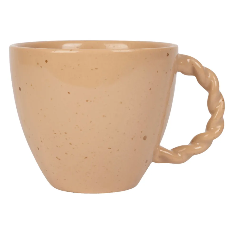 Tasse moucheté en grès nude 33cl - Organic