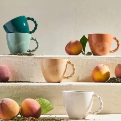 Tasse moucheté en grès nude 33cl - Organic