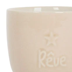 Tasses x2 beige 15cl en grès - famille