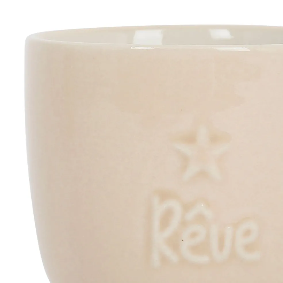 Tasses x2 beige 15cl en grès - famille