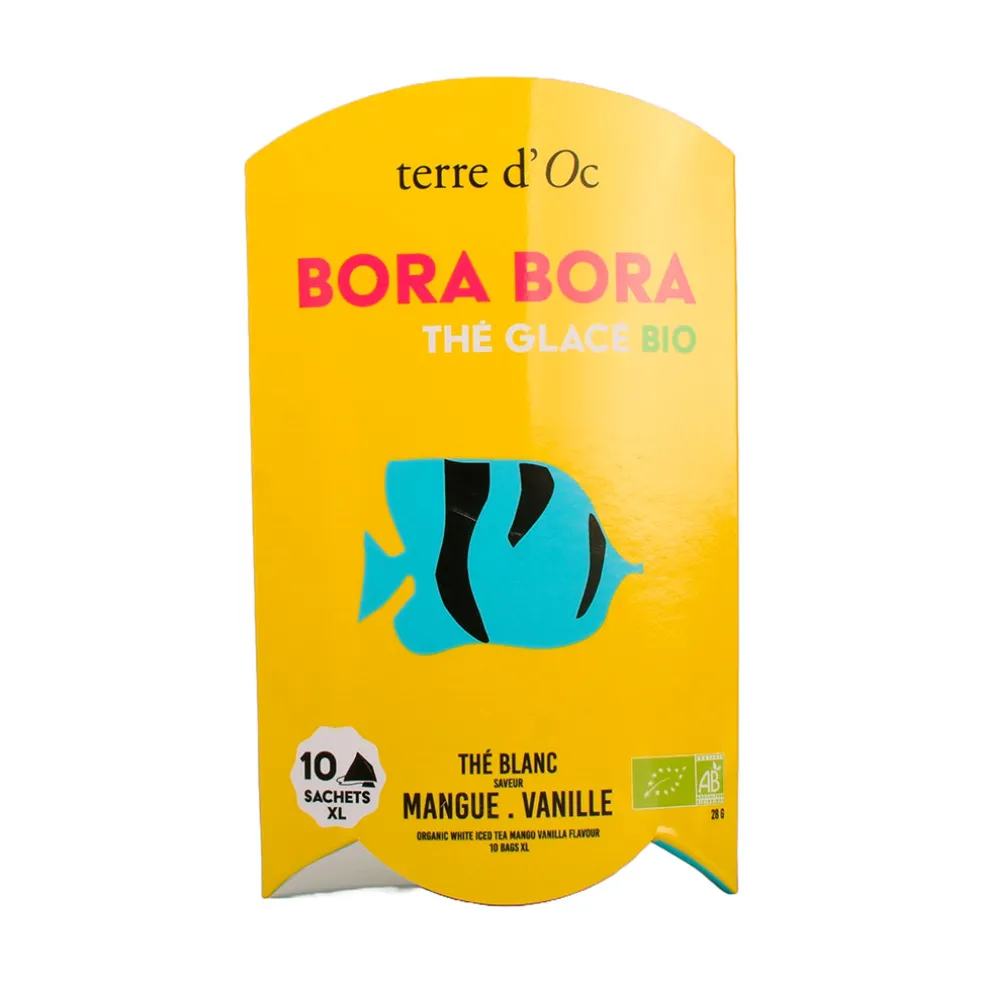 Thé blanc glacé bio saveur mangue et vanille bora bora