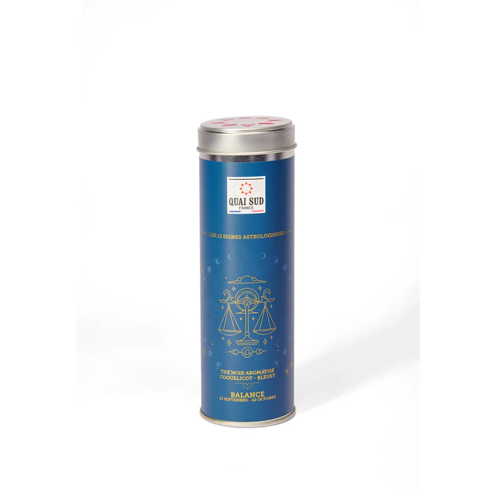 Thé de la balance (thé noir coquelicot-bleuet) boîte ronde 50 g