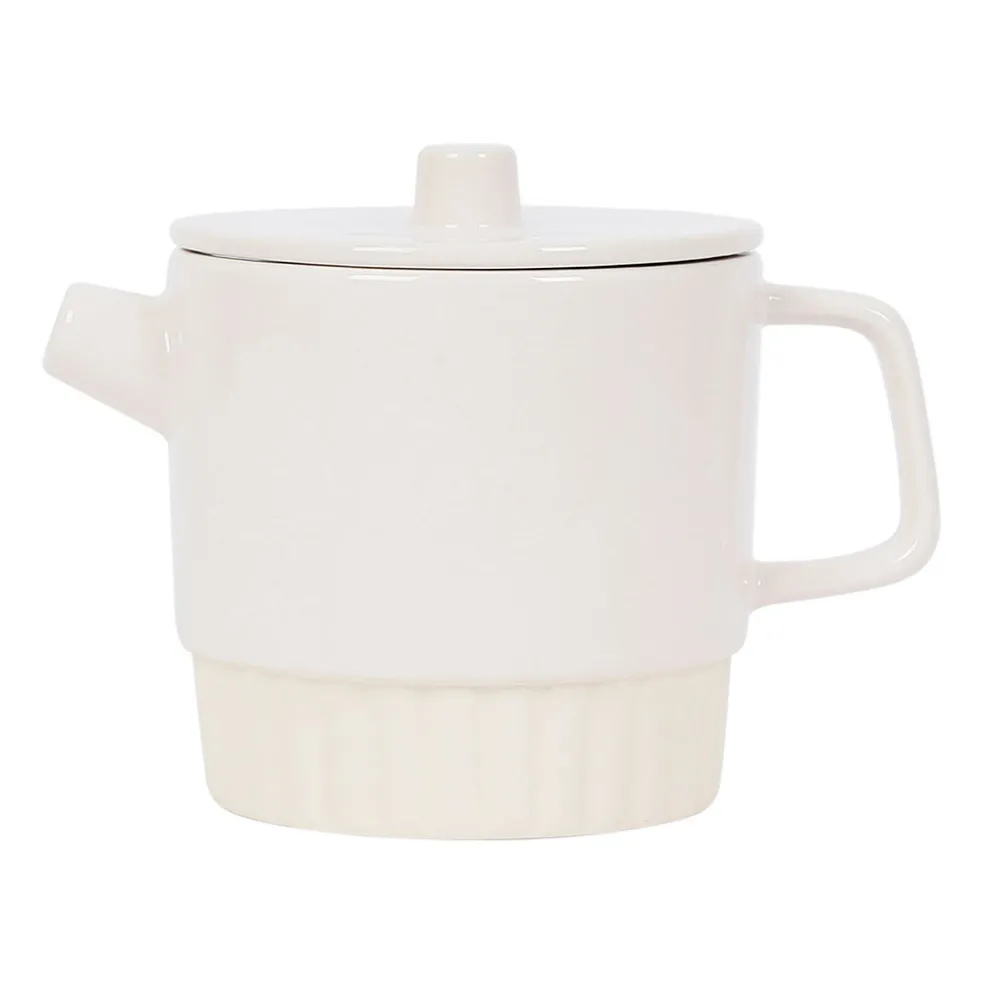 Theiere avec filtre en grès écru 90cL - Cannele