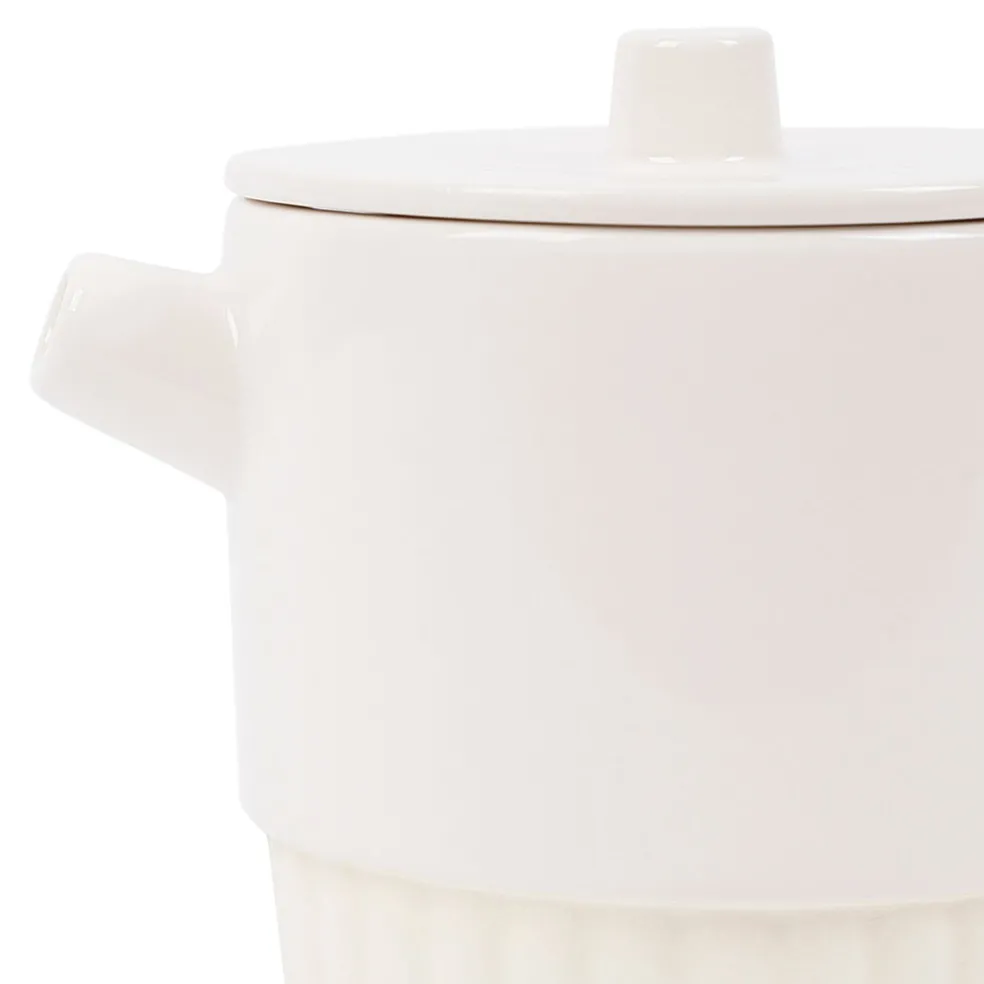 Theiere avec filtre en grès écru 90cL - Cannele