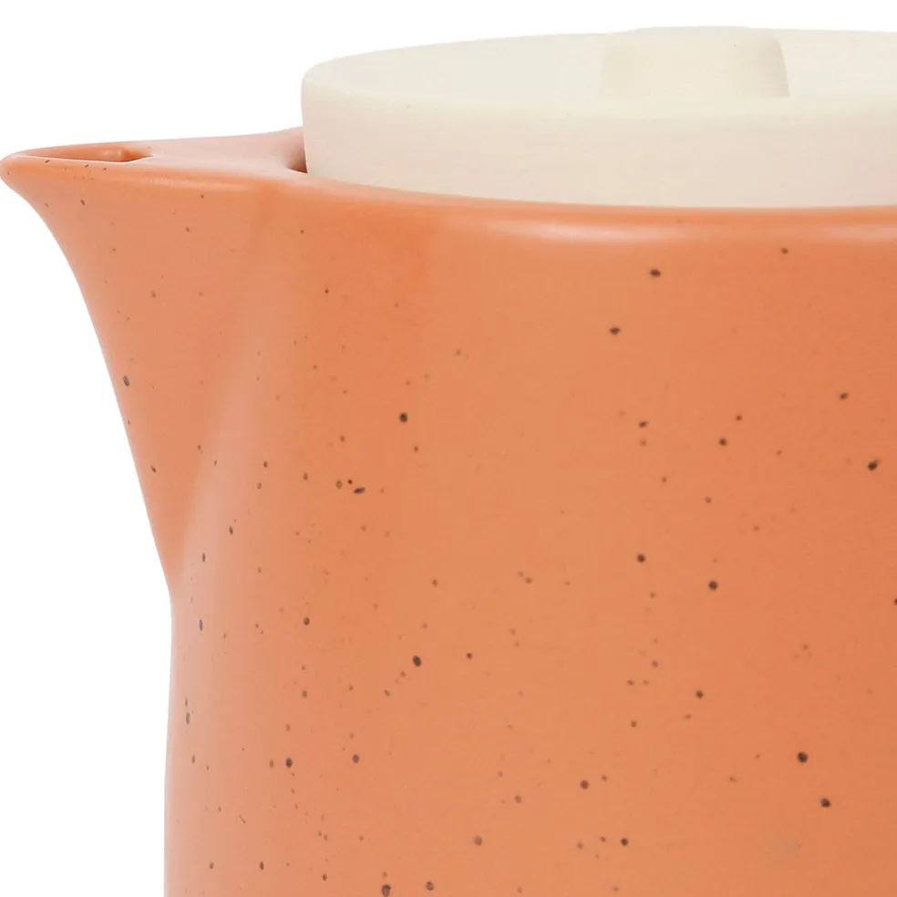 Theiere en grès terracotta et filtre inox 1l - Verde