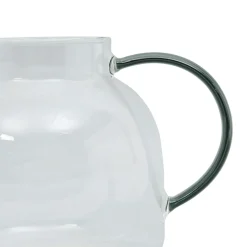 Theiere en verre avec filtre anse grise