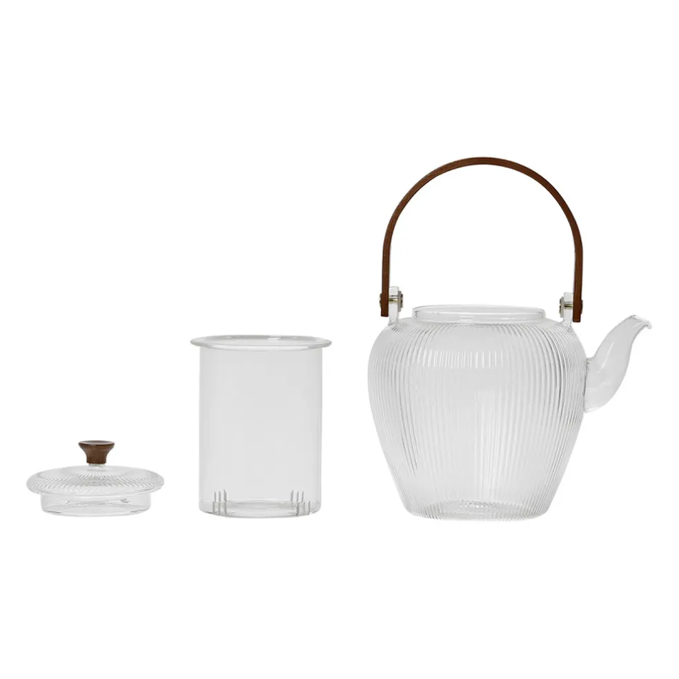 Theiere en verre borosilicate transparent 1l - Manarola