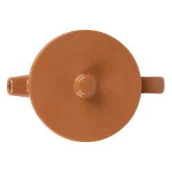 Théière avec filtre en grès terracotta 90cl - cannelé