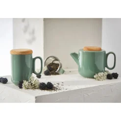 Théière avec filtre en grès sauge 90cl - Baltika