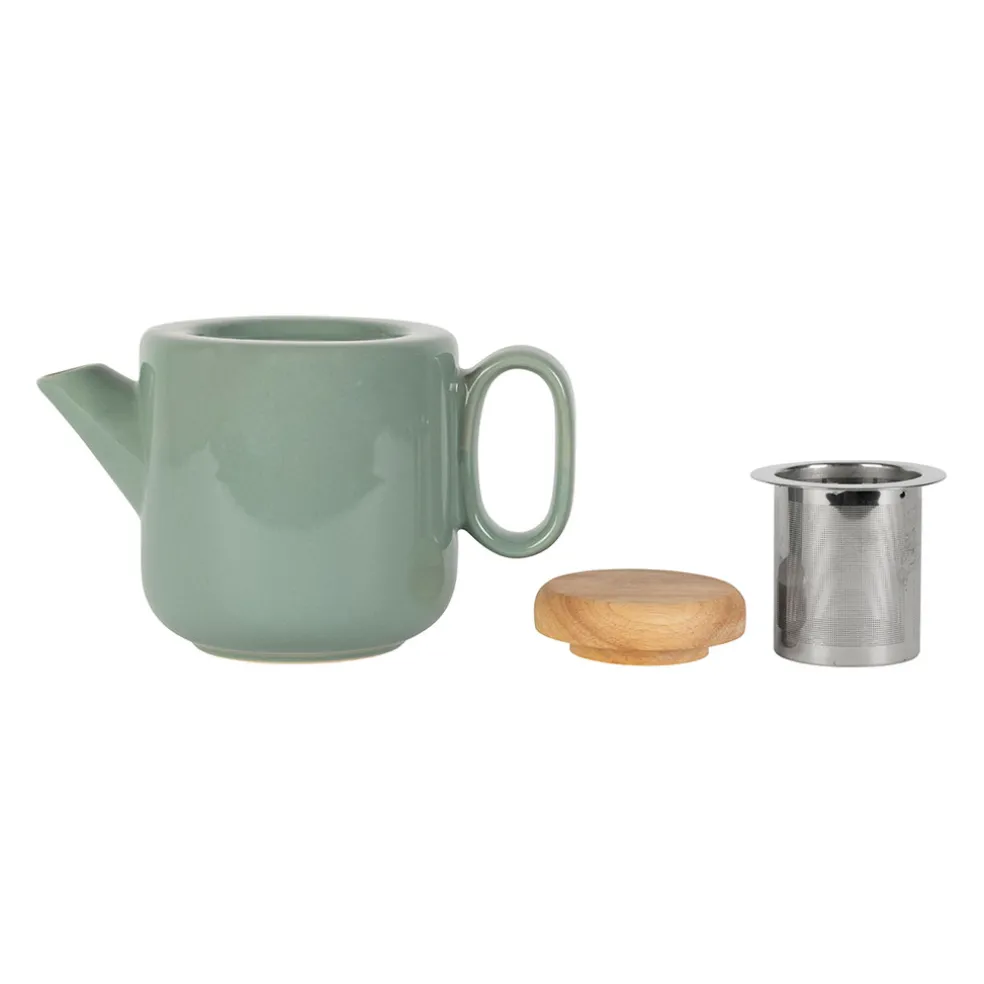 Théière avec filtre en grès sauge 90cl - Baltika