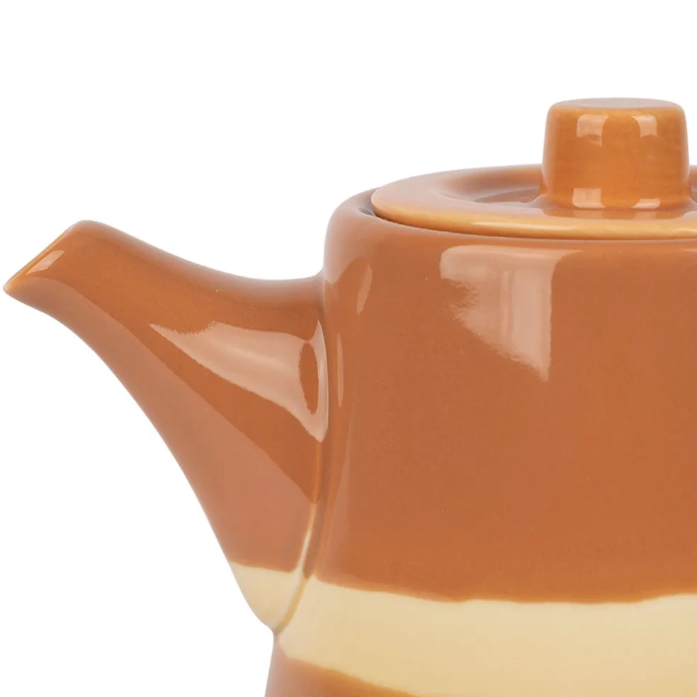 Théière avec filtre terracotta 1.1l en porcelaine - sweet leaves