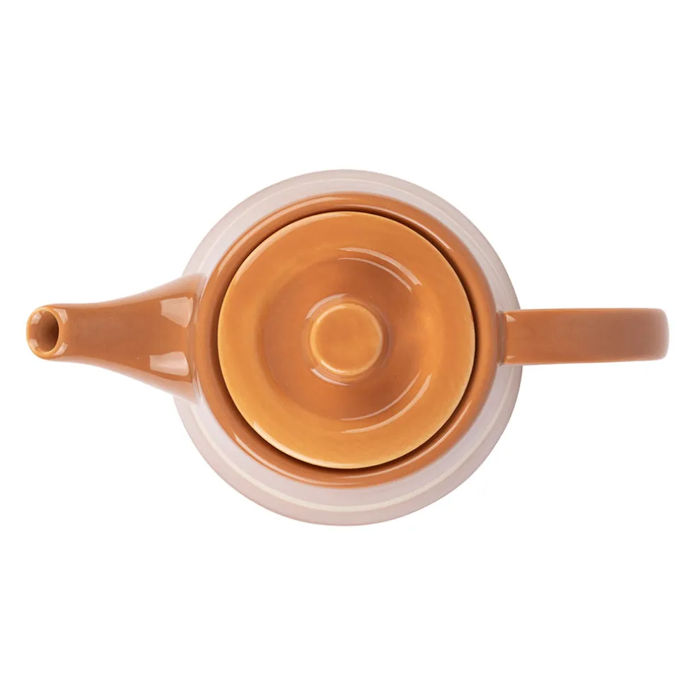 Théière avec filtre terracotta 1.1l en porcelaine - sweet leaves