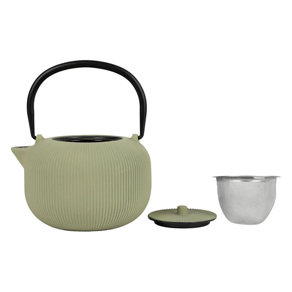 Théière en fonte anis avec filtre 1L - Tresse