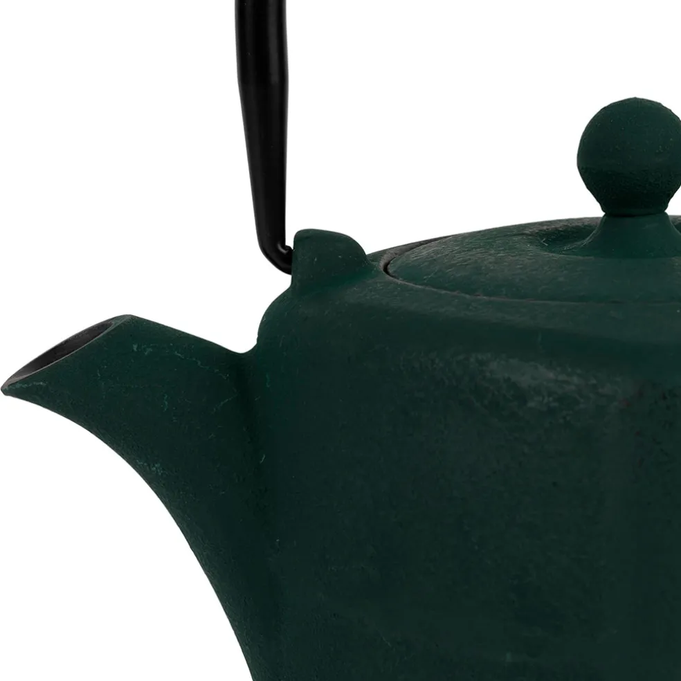 Théière en fonte et inox emeraude et noir 90cl - Arty