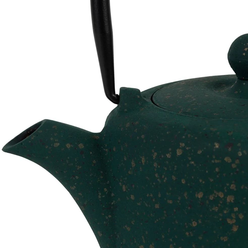 Théière en fonte émaillée noir avec filtre inox 90cl - Arty