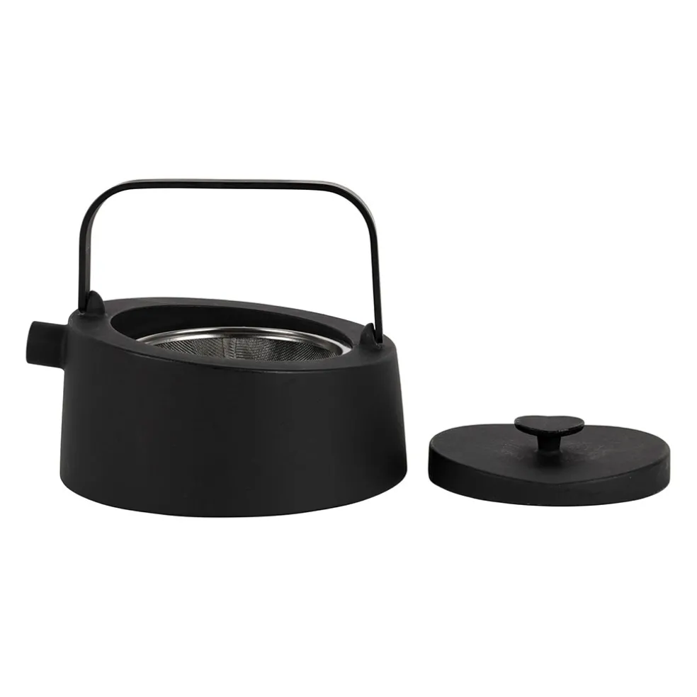 Théière en fonte noir avec filtre inox 90cl - Tipot-Arty