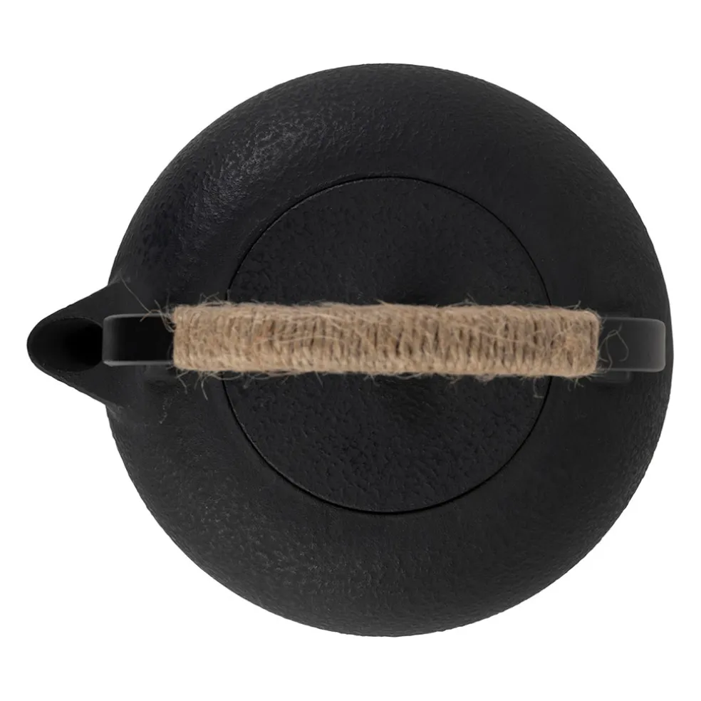 Théière en fonte noir avec filtre inox 1L - Tresse