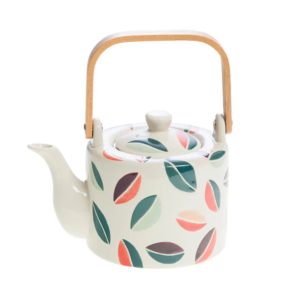 Théière en grès avec filtre multicolore - Vanina