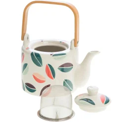 Théière en grès avec filtre multicolore - Vanina