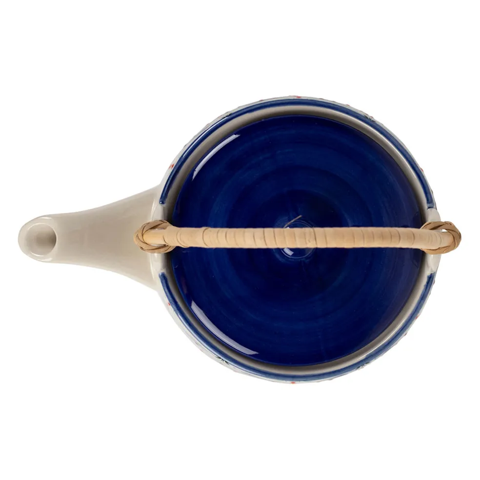 Théière en grès bleu avec filtre inox 1L - Azulejo