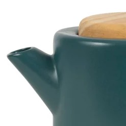 Théière en grès emeraude mat avec filtre - Baltika