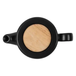 Théière en grès noir mat avec filtre - Baltika