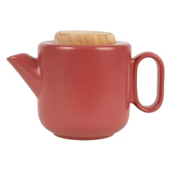 Théière en grès rouge mat avec filtre - Baltika