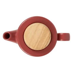 Théière en grès rouge mat avec filtre - Baltika