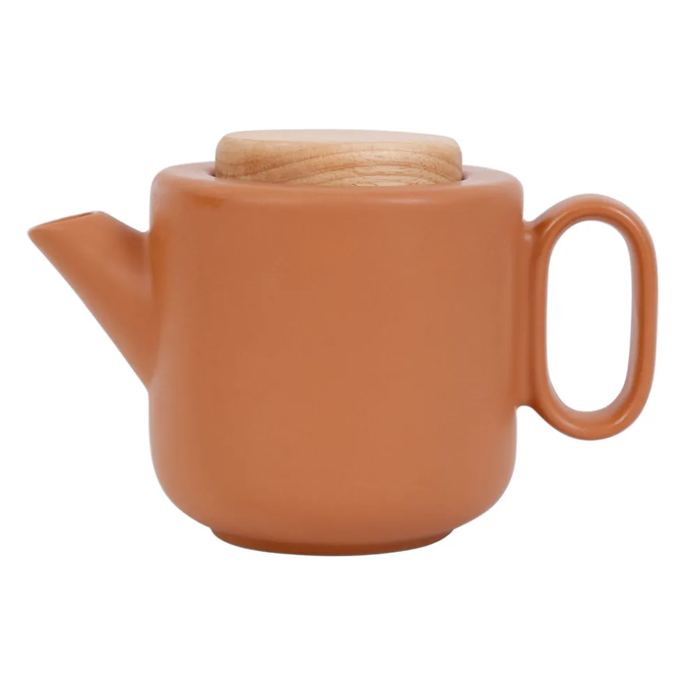 Théière en grès terracotta mat avec filtre - Baltika