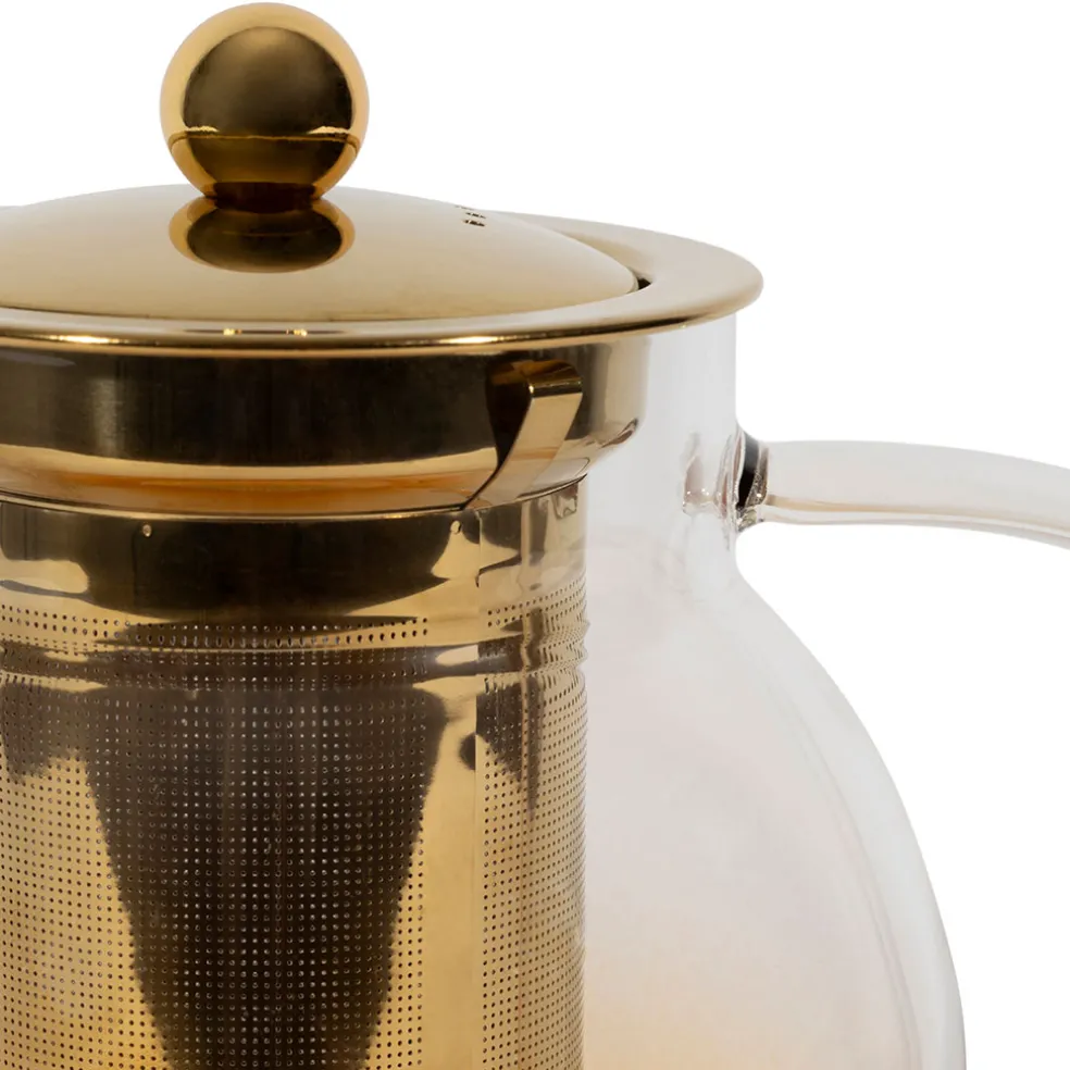 Théière en verre borosilicate ambre 1.5L - Funky