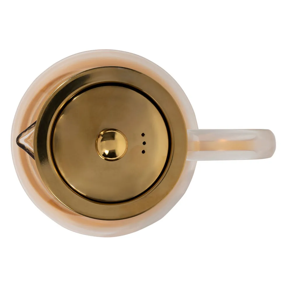 Théière en verre borosilicate ambre 1.5L - Funky