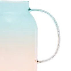 Théière en verre borosilicate émeraude et corail 1.5l - Funny