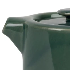 Théière égoïste en grès et acacia émeraude 45cl - Nordika