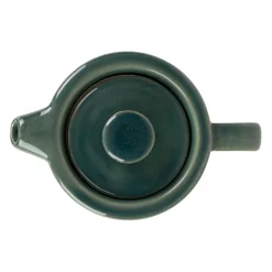 Théière égoïste en grès et acacia émeraude 45cl - Nordika