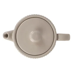 Théière solitaire avec tasse et filtre en grès écru 45cl - Sweet Leaves
