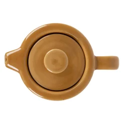 Théière solitaire en grès moutarde avec filtre 45cl - Nordika
