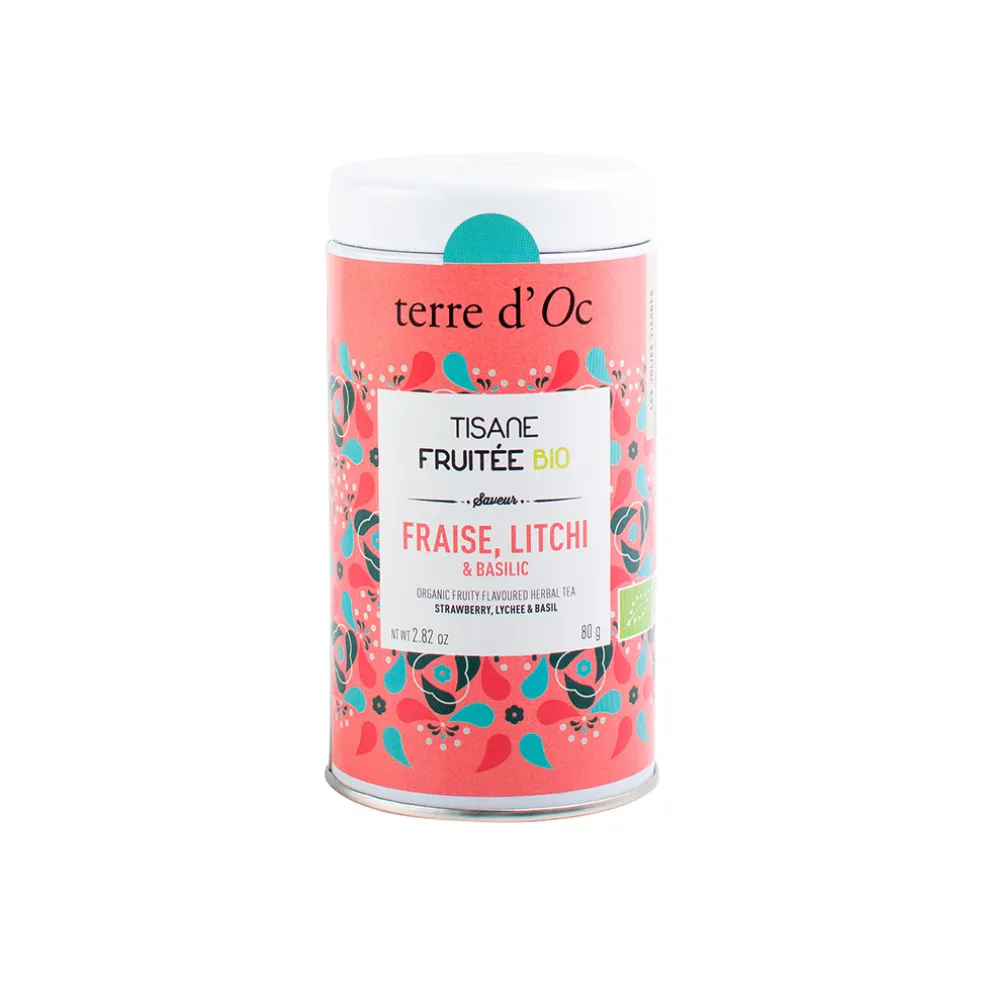 Tisane fruitée bio saveur fraise basilic 80g