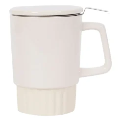 Tisaniere avec filtre en grès ecru 40cl - Cannele