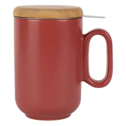 Tisaniere en grès avec filtre rouge - baltika