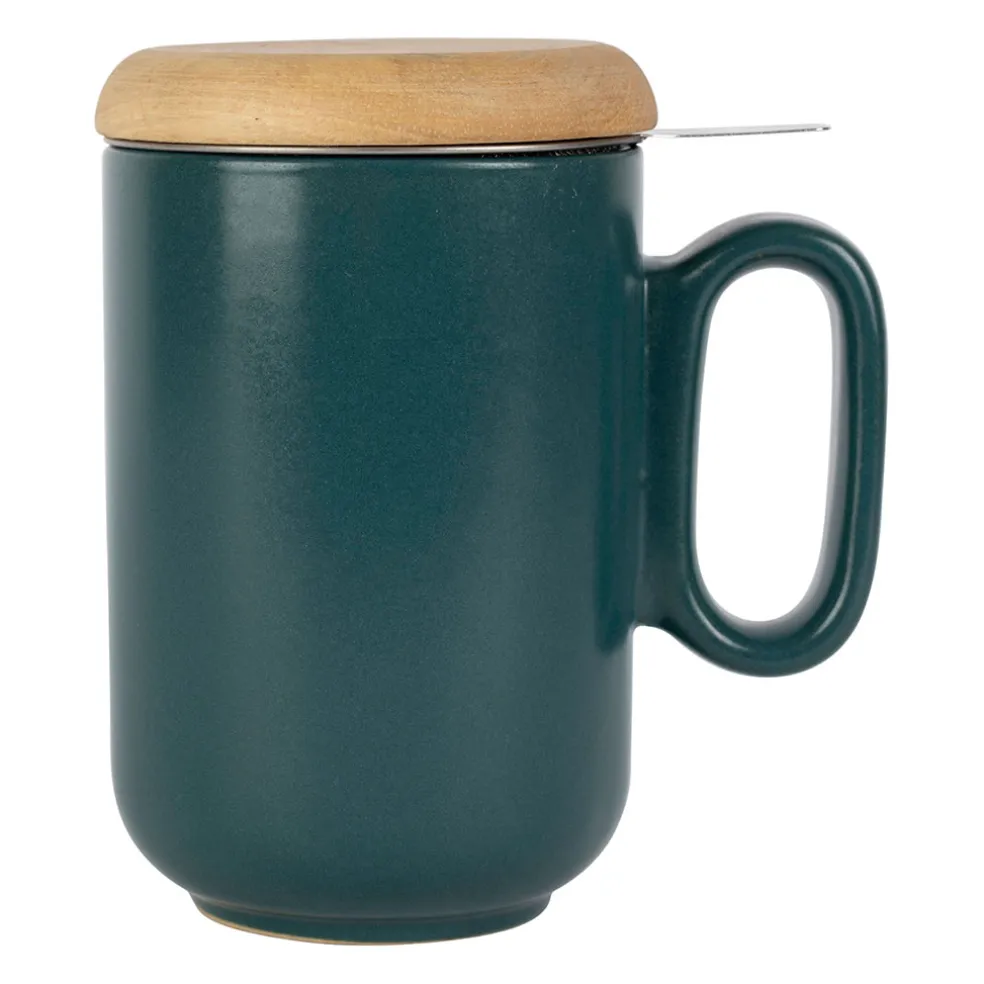 Tisaniere en grès avec filtre émeraude - baltika