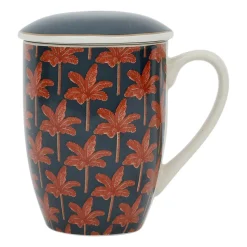 Tisanière en céramique feuille terracotta avec filtre 37.5cl - Tropic Étoile