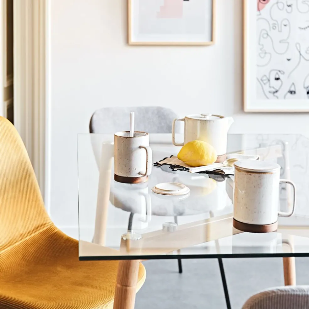 Tisanière en grès avec filtre blanc - nordika