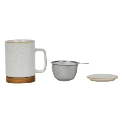 Tisanière en grès avec filtre blanc - nordika