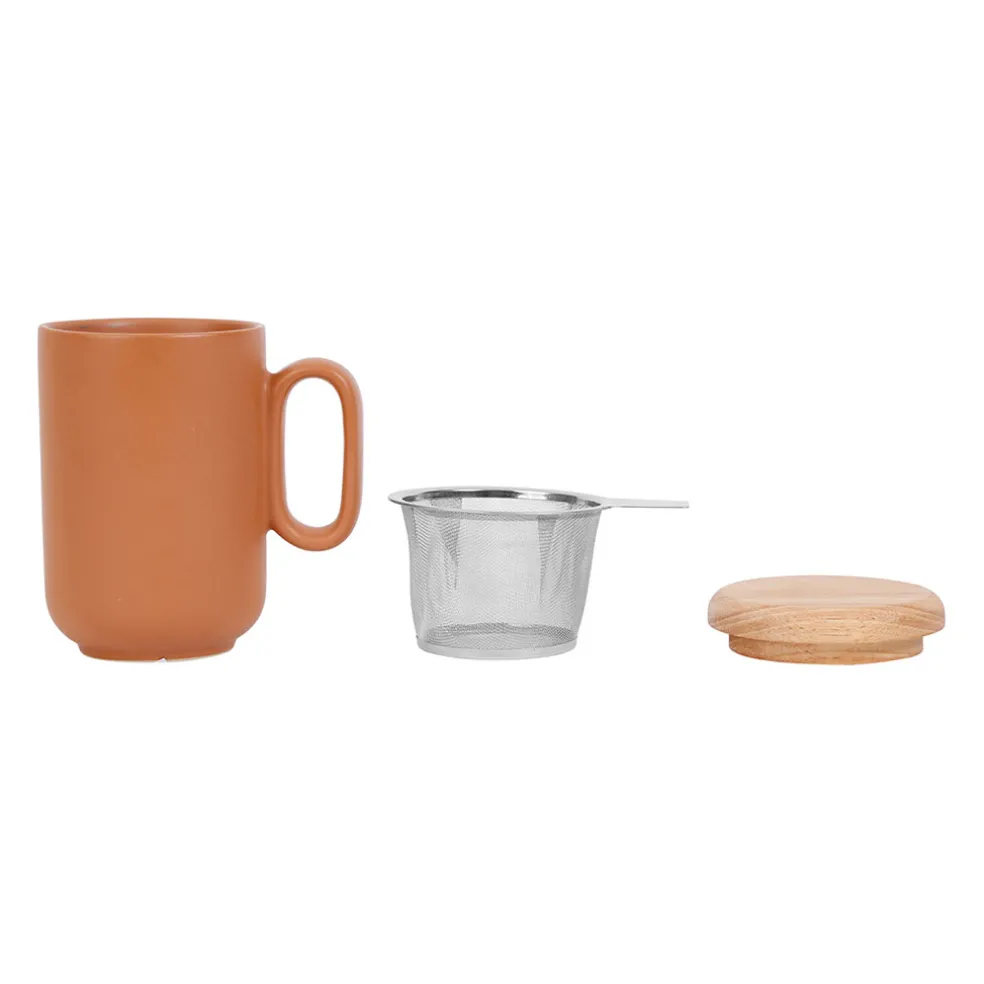 Tisanière en grès avec filtre terracotta - Baltika