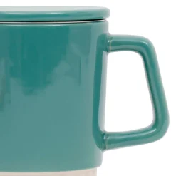 Tisanière en grès et inox émeraude 40cl - Cannelé