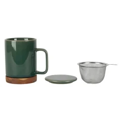 Tisanière en grès émeraude avec filtre 35cl - Nordika