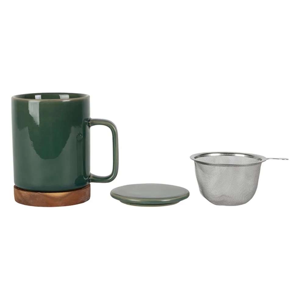 Tisanière en grès émeraude avec filtre 35cl - Nordika