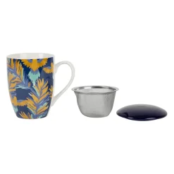 Tisanière en porcelaine idigo avec filtre inox 37.5cl - Mocoa